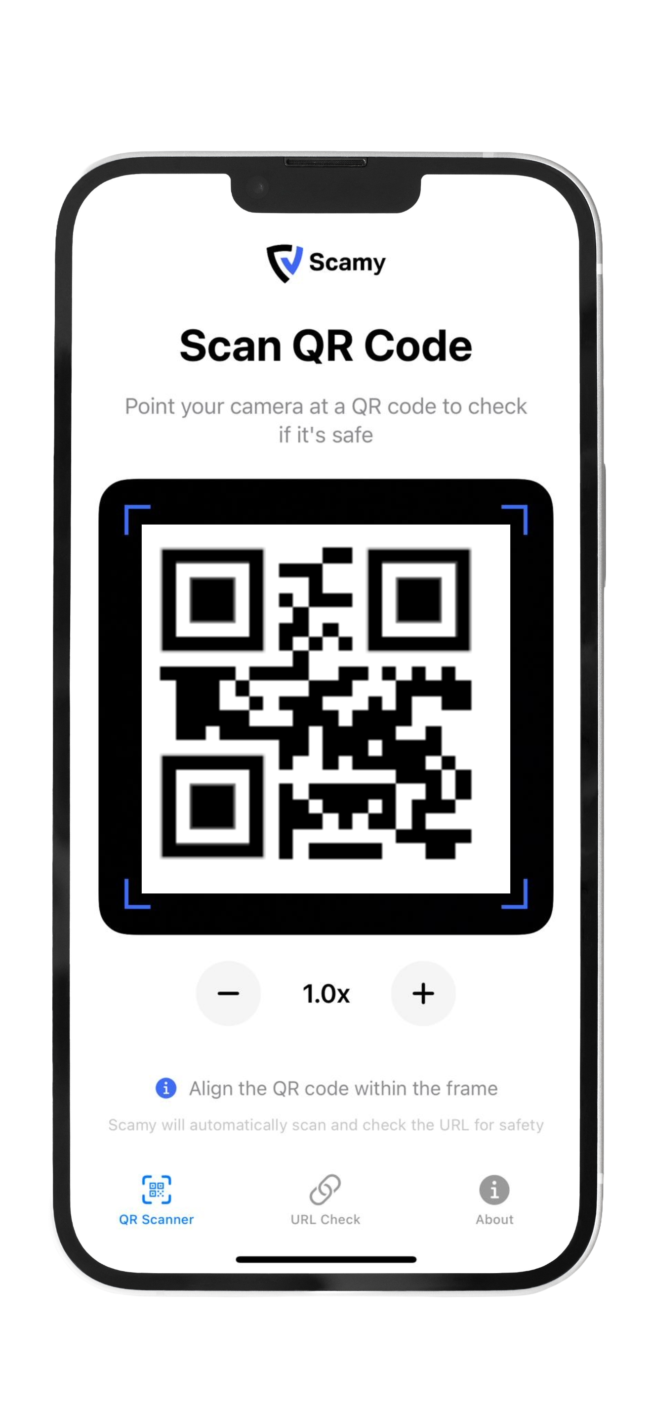 Scamy mobile app - URL checker